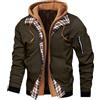 Duohropke Giacca invernale da uomo, giacca invernale da uomo, giacca invernale da uomo, giacca da montagna, giacca corta da uomo, parka dell'esercito federale, scarpe estive, giacca invernale nera da uomo