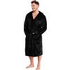 CityComfort Vestaglia da uomo in pile Vestaglie da Casa (3XL, Nero)
