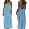 nnOuOnn Abito da donna senza schienale estivo 2026 senza maniche lungo maxi casual prendisole da donna fluidi aperto sul retro abiti da salotto Beach House