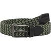 RED BRIDGE Redbridge Cintura intrecciata elastica flessibile regolabile unisex, cintura elasticizzata, kaki-nero, 100 cm