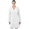 MY LOOKPRO MYLOOKPRO - Camice medico bianco lungo Bogota - Camice professionale unisex a maniche lunghe in misto cotone - Bottoni a pressione - 3 tasche - Infermieri, laboratori, dentisti, veterinari