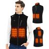 Telguua Gilet Riscaldato in Pile per Uomo Batteria 10000mAh Heated Fleece Vests