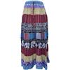 Gheri Da Donna Patchwork Elefante Stampato Hippy Gonna A