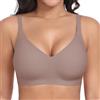 Ganado Reggiseni senza cuciture senza fili per le donne Jelly Bra | Reggiseno senza ferretto, in gel, imbottito, push-up, copertura completa, supporto per seni cadenti, senza fili