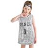 LOLANTA Vestito da Canotta Senza Maniche con Scollo a Barchetta Scintillante Hip Hop Dancewear