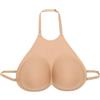 inlzdz Seni Falsi di Spugna D Cup Seno Artificiale del Flase della Tazza Seni Finti per la Protesi del Crossdresser Inserti per Reggiseno per Costume da Bagno Bikini Tipo A Nudo Taglia unica