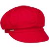 Seeberger Berretto Newsboy Azalee Donna - Cotton cap Estivo con Visiera, Fodera Estate Primavera/Estate - Taglia Unica Rosso