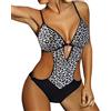 JFAN Costumi da Bagno Interi Donna Trikini Costume da Mare Spiaggia Piscina Sexy Costume da Bagno Intero Donna con Push-up Imbottitura