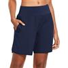 baleaf Pantaloncini da Corsa Vita Alta Pantaloncini Sportivi Donna con Slip Interni Tasca Posteriore Cerniera