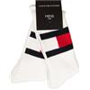 Tommy Hilfiger Calze uomo TH 2 paia di calzini trunk bassi in spugna di cotone con logo articolo 701230842, 001 White, 39