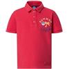 NORTH SAILS Polo Bambino in piqué di Cotone Organico con Stampa Palme