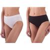 Generico Bellissima Slip Midi Art.025 Seamless Senza Cuciture SGAMBATO in Microfibra 6pz (XXL, Assortito 3 Bianco E 3 Nero)