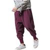 ITISME Uomo ITISME Pantaloni Carrot Uomo Autunnali Casual con Elastico in Vita Leggero Pantaloni Uomo Lunghi Moda Classici Hip Hop Trousers Baggy Coulisse Giapponesi Ragazzi Pantalone Uomo con Tasche