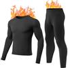 gagli Biancheria intima termica da uomo con attrezzatura da caccia foderata in pile, abbigliamento invernale da uomo per il freddo, Nero 1, M