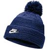 Nike Berretto da uomo in misto lana con risvolto, Blu (da2022-492)/Bianco, Taglia unica
