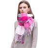 Longwu Donna Morbida sciarpa in lana di cashmere Grande scalda Pashminas e avvolgente coperta con stola calda