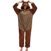 LATH.PIN Pigiama intero da donna Onesie per adulti, costume da animale, tuta unisex, morbido, per cosplay, carnevale, Natale, Halloween, orso oro, XXL