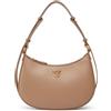 Pinko HALF MOON MINI FLAP VITELLO SETA marrone D01Q BISCOTTO ZENZERO-ANTIQUE GOLD 26X19X7