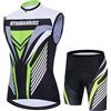 Mydawan Completo Ciclismo Uomo Abbigliamento Bici MTB Estivo Maglia Ciclista,Maglietta Bicicletta Senza Maniche Gilet e Pantaloncini Shorts Bike con 19D Gel Imbottiti,Tuta da Ciclo Asciugatura Rapida|15,L