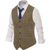 PJ PAUL JONES Paul Jones, gilet da uomo in tweed a spina di pesce, di alta qualità - - M