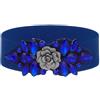 Wriidy Cintura elastica con strass cintura larga formale cintura moda donna accessori elastici in vita elegante, Cintura Blu Blu, M:fit waist size 31-40 in