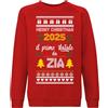 fashwork Felpa Natale 2025 Personalizzabile - Il Primo Natale in Famiglia - Felpa Girocollo Natalizia Divertente - Idea Regalo di Natale per Uomo e Donna