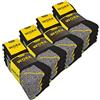 sockenkauf24 10 o 20 Paia Calze Lavoro Uomo WORK per Scarpe Antinfortunistica Rinforzate Cotone Traspirante (43-46 20 Paia Nero/Grigio)