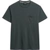 Superdry Maglietta da uomo lavata Essential con tasca, Nero slavato, XXL