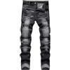 Generico Jeans Uomo Larghi Leggeri Nero Elefante Bianchi Slim Fit Strappati Ragazzo Skinny Drip