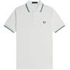 Fred Perry Slim Fit Twin Tipped Polo M3600, bianco, M