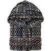 Nada Home Accappatoio Unisex Uomo Donna in Spugna Velour Cinigliato 100% Cotone 500gr con Cappuccio - Morbido, Assorbente ed Elegante, Design Jacquard