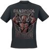 Deadpool Maximum Effort Uomo T-Shirt Nero 100% Cotone Regular