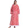Gegeryozer Coperta con Maniche Donna Indossabile - Felpa Termica Morbida, Tasche Integrate + Cappuccio per Divano e Casa
