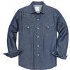 Dubinik® Camicia Denim Jeans Uomo Regular Camicia Jeans Western Casual Cotone Denim Bottoni Automatici Lavoro Camicie