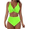 Luadnysin Costume Donna Due Pezzi Bikini Mare Curvy Costumi Contenitivo sotto Volant Forti Top Piscina Costumino Sportivo Modellante Bagno Sexy Set sopra Nuoto Push Up