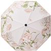 Meichoon Ombrello UV UPF50+ portatile, leggero, impermeabile, a doppio strato, design antivento, stile retrò/classico floreale, vintage, per donne, viaggi e uso quotidiano