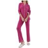 Generico Andra Pigiama Donna Art. 9848 - Taglio Uomo in Puro Modal di Caldo Cotone, Profilatura a Contrasto, Morbido e Confortevole - Ideale per Autunno/Inverno (IT, Testo, M, Regular, Regular, ciclamino)
