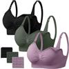 HBselect 3 PCS Reggiseno Allattamento con Estensione Reggiseno Bra Donna