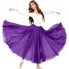 Baisdan Donna Gonna in Chiffon per Danza del Ventre, Gonne Flamenco a Cerchio Completo per Costumi di Halloween, Carnevale Spettacoli