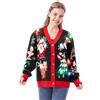 Giggling Getup Maglione natalizio da donna, maglione brutto luminoso, divertente maglione natalizio
