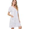 SNELLY Camicia da Notte Donna 100% Cotone Primaverile Estiva Maglia da Notte Lunga con Bottoni (Collo a Serafino o Aperta), Fantasia a Scelta Elegante, Taglia 44 46 48 50 52 54 56 58 60 (Taglie Forti)