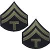 Epic Militaria Riproduzione World War 2 US Army Olive Rank Patch, Tecnico/5° grado, Etichettalia unica