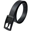 WRJAHCG Cintura Anallergica,Cintura Da Uomo in Silicone Con Fibbia in Plastica,Nero,120CM/47.3''