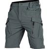 Generico Pantaloni Cargo Corti Uomo Estivi Pantaloncini Con Tasche Vita Elasticizzata Militare Taglie Forti Traspirante Shorts Da Lavoro Multi-Tasca Gamba Dritta Vintage Comodi Bermuda Cotone Sportivo Casual