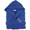 Cieffepi Home Collections SOLO MIO BASIC Accappatoio personalizzato unisex adulto con cappuccio in spugna di puro cotone (XL, Royal)
