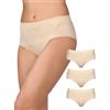 Intimidea - 3 Slip Midi Donna con Lavorazione Jacquard sotto Il Cinturino Art. 311749 (M/L, Skin)