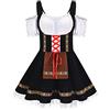 Generic Dirndl da donna midi 2023, abito tradizionale da donna, gonna tradizionale, abbigliamento tradizionale, abito da donna, blusa da dirndl, abiti da donna, festivi per Oktoberfest, occasioni speciali