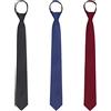 WANYING Cravatta Stretta 6cm Pre-legato con Cerniera per Uomo Business Casual Lunghezza 48cm