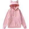 KBOPLEMQ Felpa da Donna Kawaii con Orecchie di Gatto, Maglione Gotico con Cappuccio, a Maniche Lunghe, Sweatshirt Hollow Out Gothic Punk, Abbigliamento Femboy, Blusa per Carnevale di Colonia, Abbigliamento da