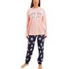 Toocool Pigiama Donna Invernale Felpato Orsetto Maniche Lunghe Pantaloni Caldo Cotone Q2251 [Rosa,XL]